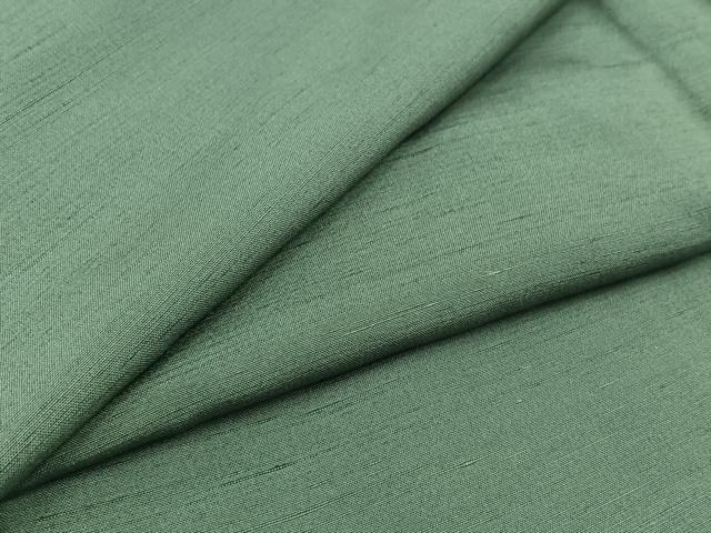 平和屋着物▽上質な紬　単衣　花浅葱色　正絹　逸品　AABC8690jh