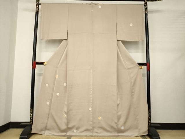 平和屋着物●訪問着　雪輪花文　金彩　正絹　逸品　AABC9217ck