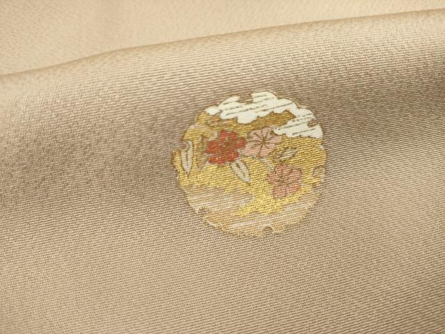 平和屋着物○訪問着 雪輪花文 金彩 正絹 逸品 AABC9217ck
