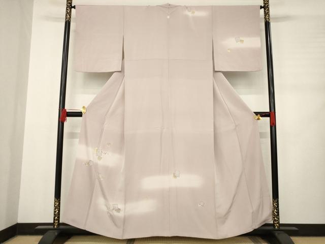 平和屋着物●訪問着　刺繍　箔散らし文様　暈し染め　金彩　正絹　逸品　AABC9240ck