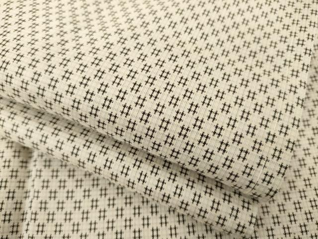 平和屋着物●上質な紬  　井桁絣　正絹　逸品　未使用　AABC9246ck