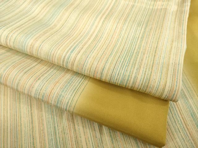 平和屋着物●上質な小紋　間道　正絹　逸品　AABC9276ck