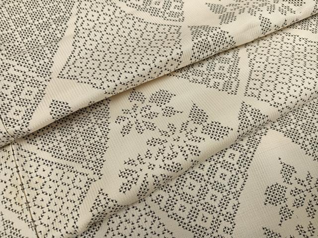 平和屋着物●本場大島紬　白大島　一元絣　正絹　逸品　AABC9304ph