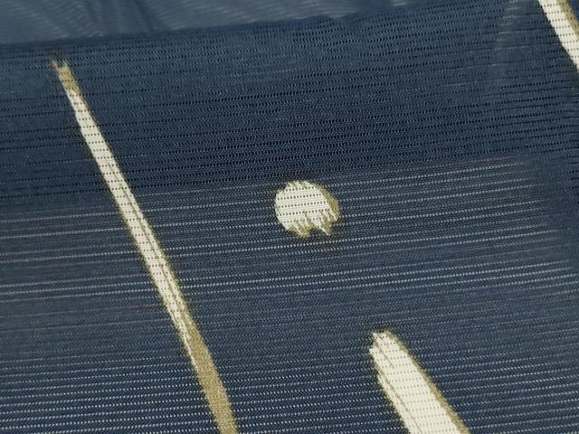 平和屋着物＊夏物　小紋　絽　抽象文様　金彩　洗える着物　AABC9361jd_5