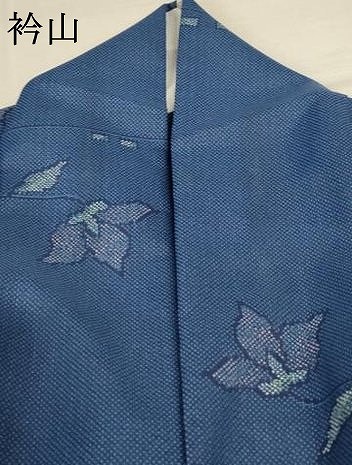 平和屋着物＊夏物　小紋　紗　草花文　洗える着物　AABC9362jd_7