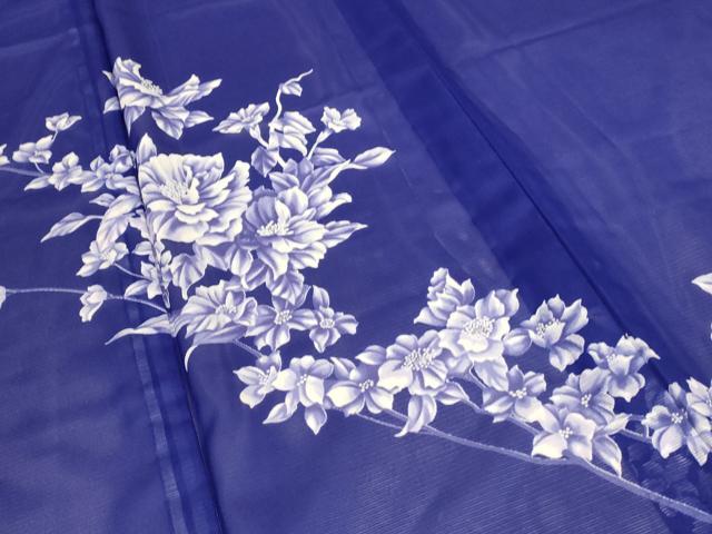 平和屋着物＊夏物 訪問着 絽 枝花文 洗える着物 AABC9365jd