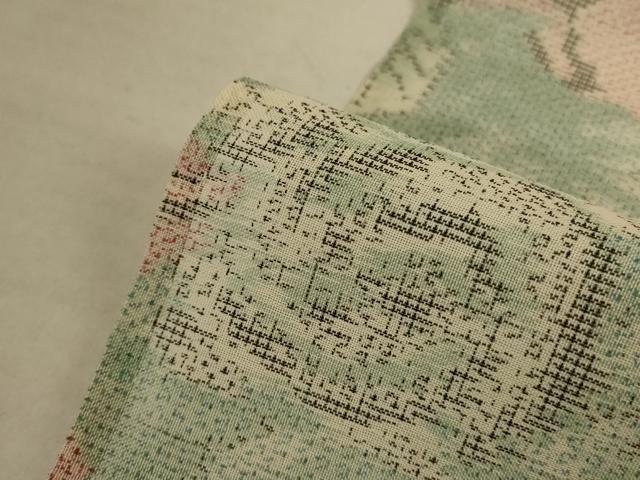 平和屋着物＊夏物 本場大島紬 夏大島 薔薇 正絹 逸品 AABC9379jd