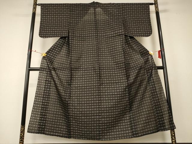 平和屋着物＊夏物　紗紬　絣柄　正絹　逸品　AABC9382jd_1