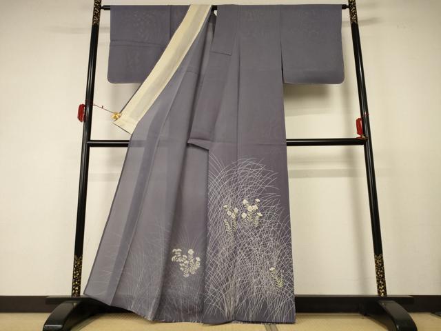 平和屋着物＊夏物　色留袖　絽　草花文　正絹　逸品　AABC9404jd_1