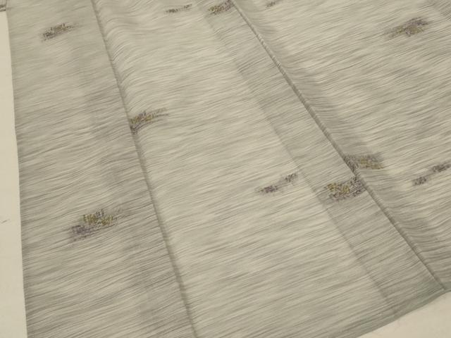 平和屋着物＊夏物　小紋　刺繍　霞文　未使用　AABC9417jd_3
