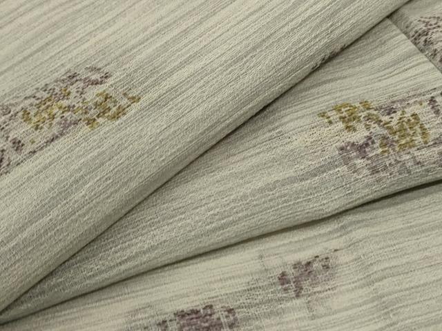 平和屋着物＊夏物　小紋　刺繍　霞文　未使用　AABC9417jd