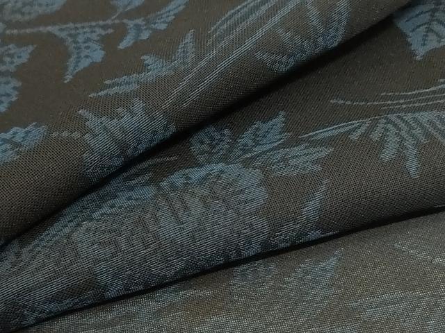 平和屋着物＊夏物　小紋　紗　草花文　正絹　逸品　AABC9419jd