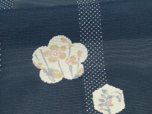 平和屋着物＊夏物　小紋　絽　舞花文　洗える着物　AABC9423jd_5