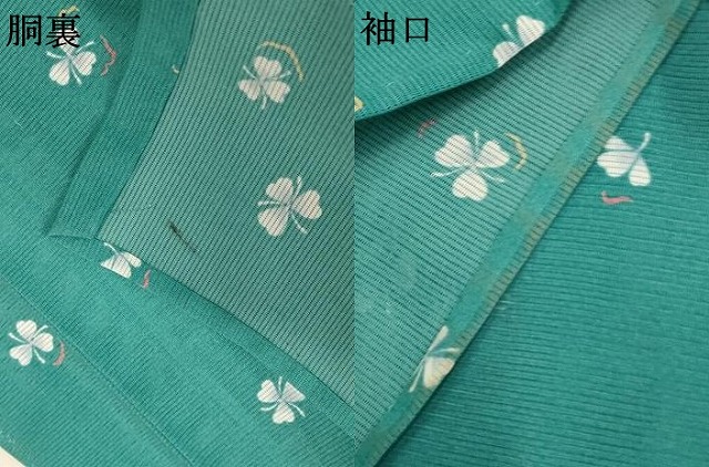 平和屋着物＊夏物　小紋　絽　舞葉文　洗える着物　AABC9424jd_7