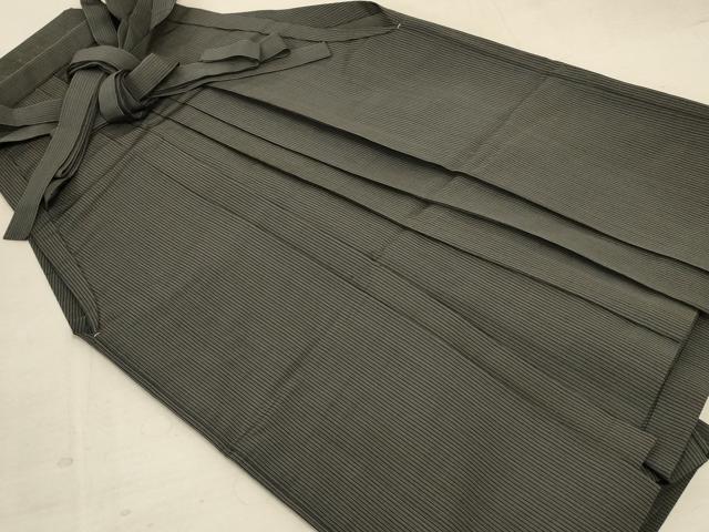 平和屋着物＊夏物　男性　馬乗り袴　絽　縞　正絹　逸品　AABC9435jd