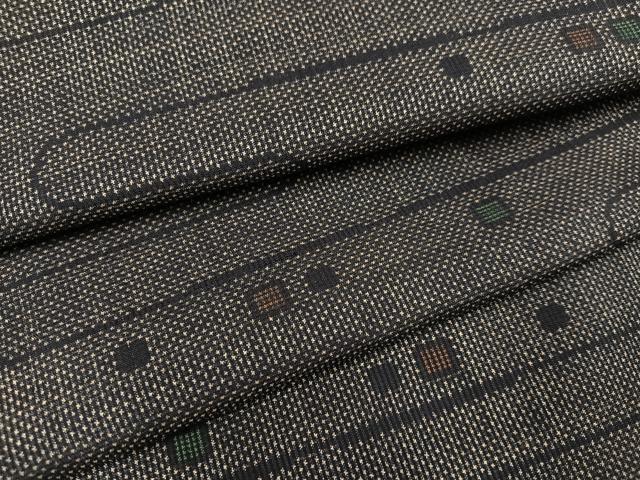 平和屋着物●本場大島紬　一元絣　流水文　正絹　逸品　AABC9657ph