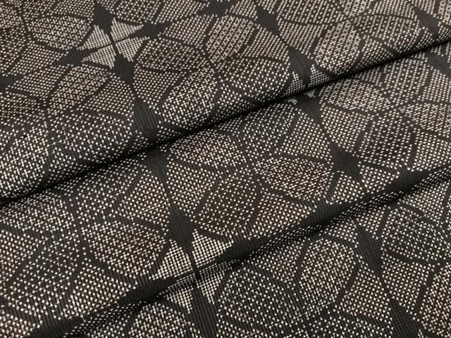 平和屋着物●本場大島紬　一元絣　花格子　正絹　逸品　AABC9658ph