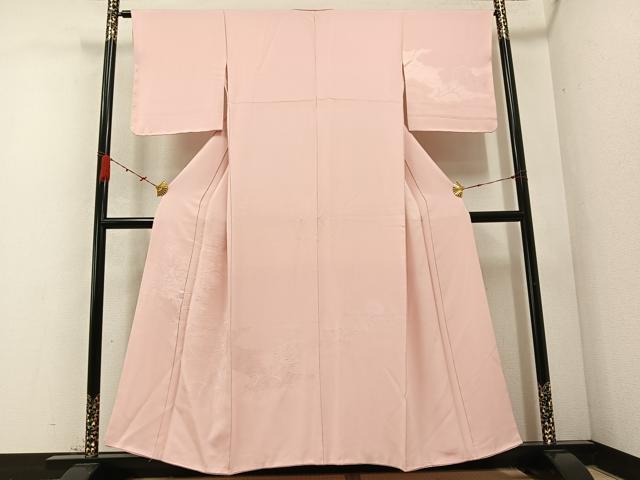 平和屋着物●無地絵羽訪問着　草花文　一斤染色　正絹　逸品　未使用　AABC9702ph