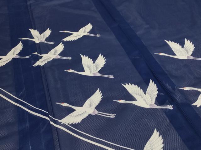 平和屋着物＊夏物　訪問着　絽　飛鶴文　洗える着物　AABC9842jd 平和屋着物＊夏物 訪問着 絽 飛鶴文 洗える着物 AABC9842jd