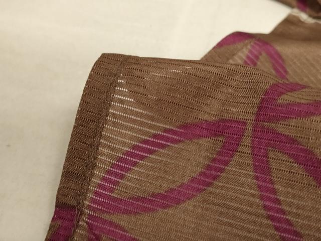 平和屋着物＊夏物　小紋　絽　七宝草花文　洗える着物　AABC9844jd_6