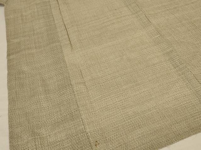 平和屋着物＊夏物 男性 小千谷ちぢみ 80亀甲 麻 逸品 AABC9864jd