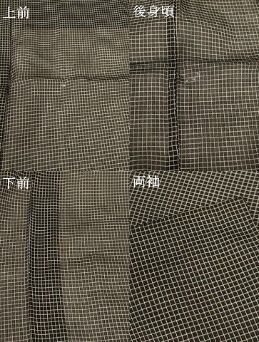 平和屋着物＊夏物　男性　紗紬　格子　正絹　逸品　AABC9865jd_7