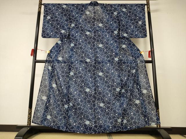 平和屋着物＊夏物　小紋　紗　桜尽くし　洗える着物　AABC9898jd_1