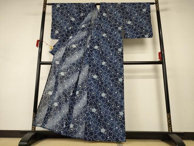 平和屋着物＊夏物　小紋　紗　桜尽くし　洗える着物　AABC9898jd_2