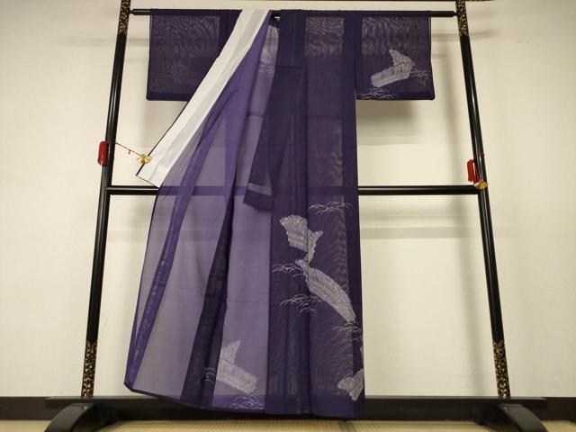 平和屋着物＊夏物　訪問着　絽　露芝文　洗える着物　AABC9904jd_1