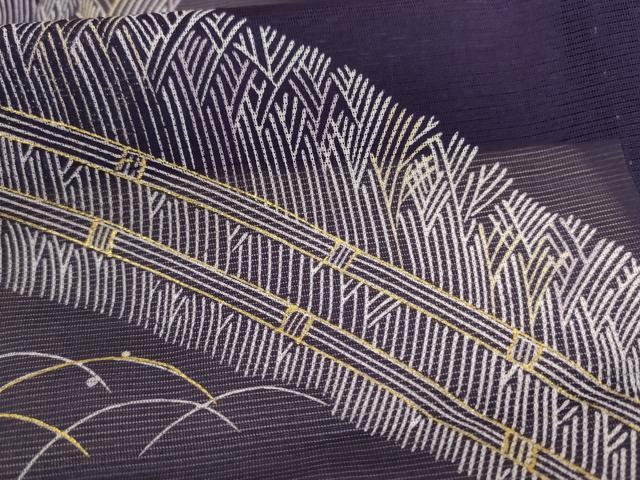 平和屋着物＊夏物　訪問着　絽　露芝文　洗える着物　AABC9904jd_4