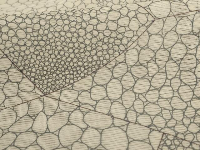 平和屋着物＊夏物　小紋　絽　石畳文　洗える着物　AABC9909jd 平和屋着物＊夏物 小紋 絽 石畳文 洗える着物 AABC9909jd