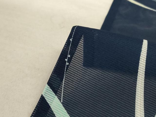平和屋着物＊夏物　小紋　絽　草花文　洗える着物　AABC9930jd_6