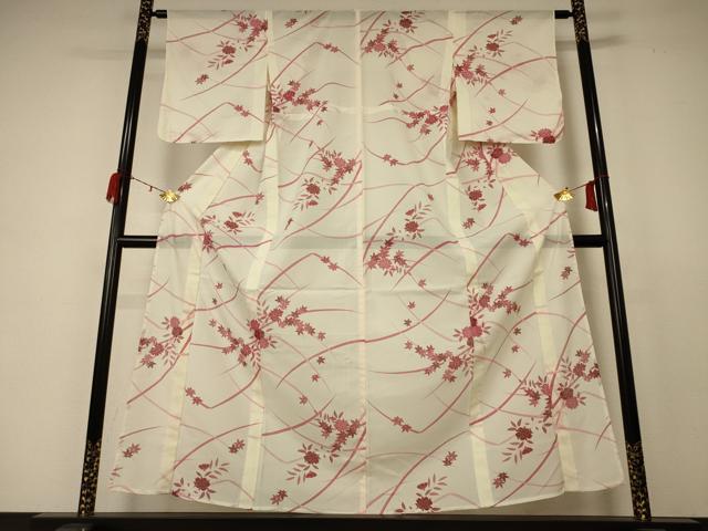 平和屋着物＊夏物　小紋　絽　楓　洗える着物　未使用　AABC9932jd 平和屋着物＊夏物 小紋 絽 楓文 洗える着物 CAAT2654xi
