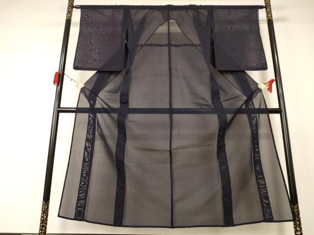 平和屋着物＊夏物　色無地　紗　黒紅色　正絹　逸品　AABC9955jd