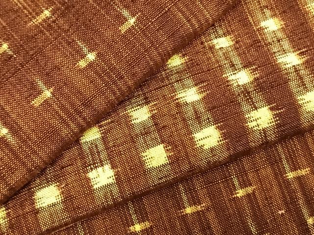 平和屋着物▽上質な紬　単衣　抽象文様　正絹　逸品　AABD0008fy