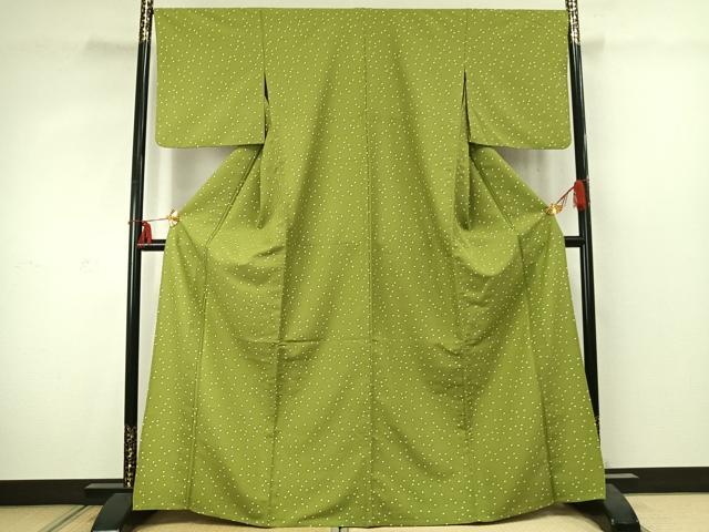 平和屋着物▽小紋　単衣　箔散らし文　洗える着物　AABD0009fy_1