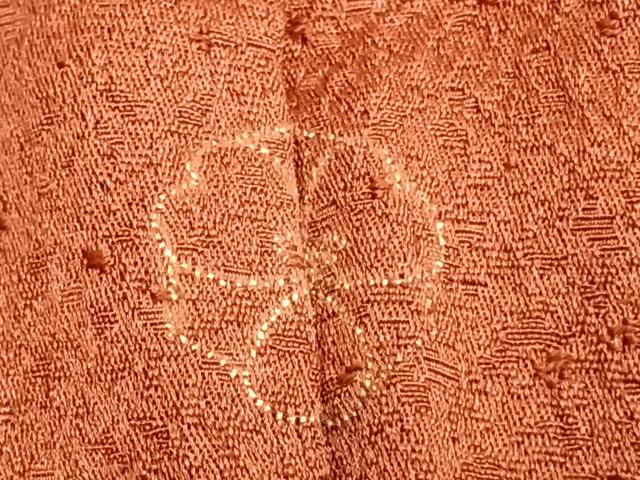 平和屋着物▽上質な色無地 単衣 紅樺色 正絹 逸品 未使用