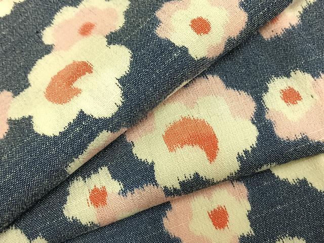 平和屋着物▽上質な色無地　単衣　花尽くし　AABD0037fy