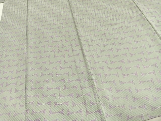 平和屋着物▽上質な小紋 単衣 舞鳥文 正絹 逸品 AABD0070fyの通販はau