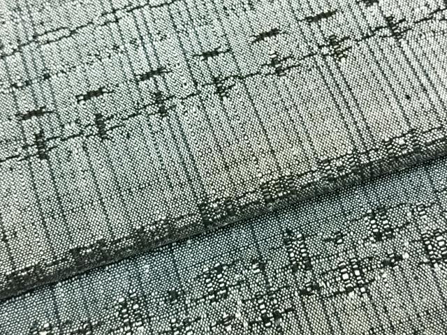 平和屋着物▽上質な紬 単衣 横段文 正絹 逸品 未使用