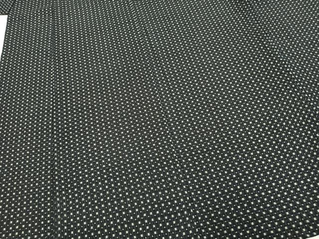 平和屋着物▽上質な紬　単衣　抽象文様　正絹　逸品　AABD0142fy