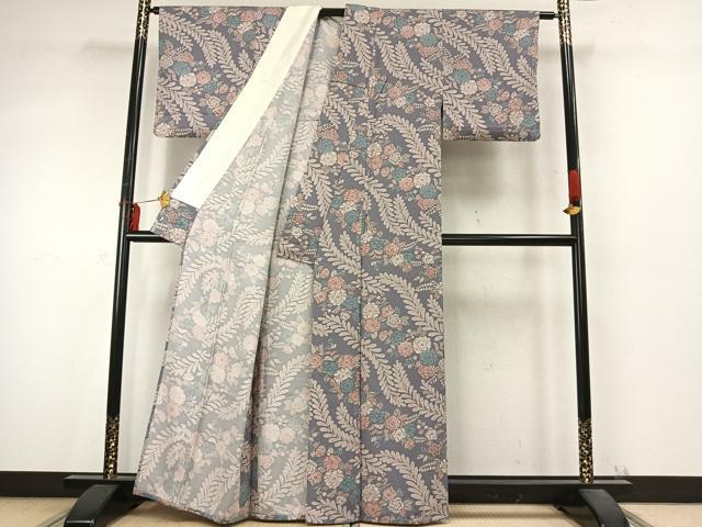 平和屋着物▽上質な小紋　単衣　辻が花　正絹　逸品　AABD0146fy 平和屋着物▽上質な小紋 単衣 辻が花 正絹 逸品 AABD0146fy 【公式通販】