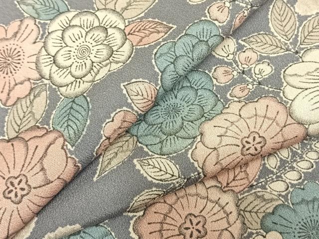 平和屋着物▽上質な小紋　単衣　辻が花　正絹　逸品　AABD0146fy