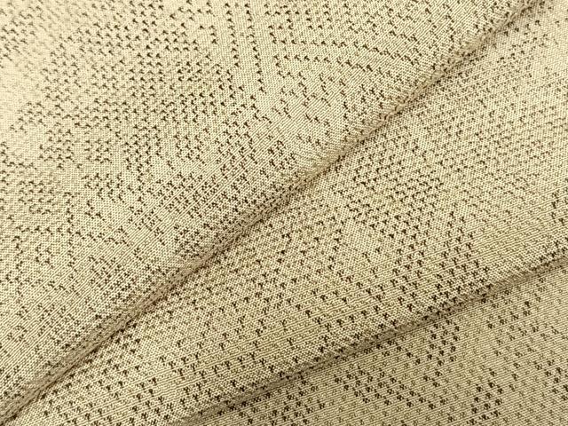 平和屋着物▽本塩沢　単衣　立涌文　正絹　逸品　AABD0192fy