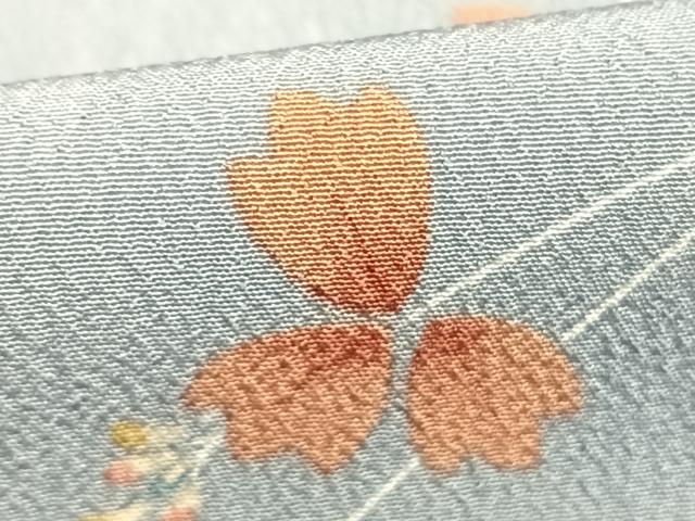 平和屋着物▽小紋　単衣　枝葉文　洗える着物　AABD0217fy_5