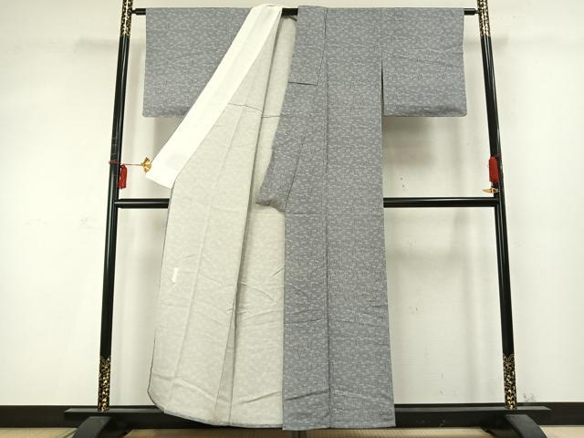 平和屋着物▽伝統工芸士　松井春男　江戸小紋　単衣　松　正絹　逸品　未使用　AABD0245fy