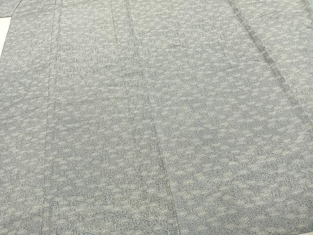 平和屋着物▽伝統工芸士　松井春男　江戸小紋　単衣　松　正絹　逸品　未使用　AABD0245fy