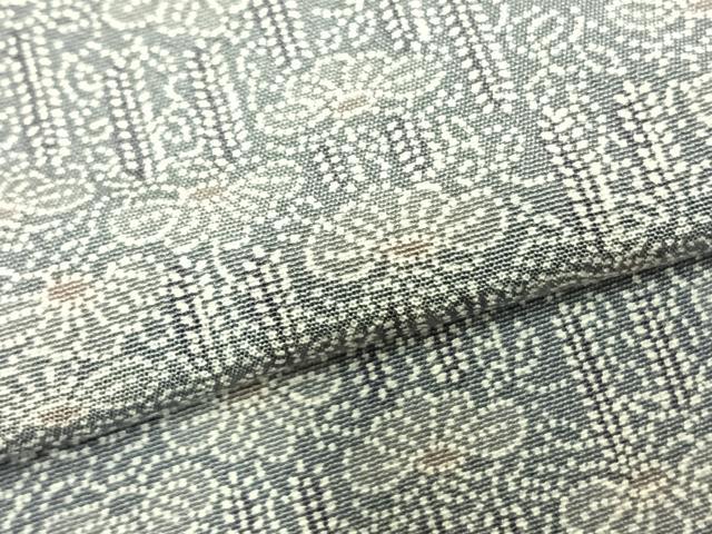 平和屋着物▽伝統工芸士　松井春男　江戸小紋　単衣　松　正絹　逸品　未使用　AABD0245fy