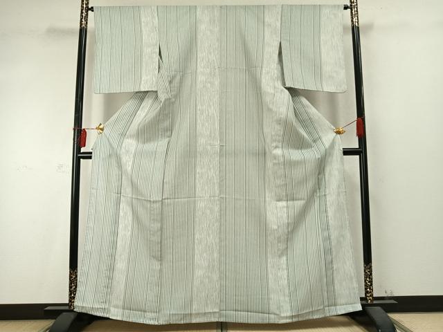 平和屋着物▽小紋 単衣 縞 洗える着物 AABD0314fy