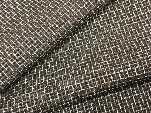 平和屋着物▽男性　紬　単衣　亀甲柄　正絹　逸品　未使用　AABD0346fy